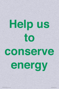 Help us to conserve energy 